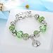 Produktbild ZGRJIUERYI Armband,Damen Armband Armband Retro, Legierung Großes Loch Perlen Armband, Kristall Glas Lebensbaum, Für Damenmode Kleidung Persönlichkeit Mit Vintage Schmuck Grün