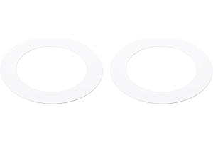 PATIKIL Metal Goof Trim Ring, 2 Pcs 3.78" OD 2.6" ID Circular Ceiling Light Trims Ring Recessed Light Cover Ring for Recessed Can Downlight, White