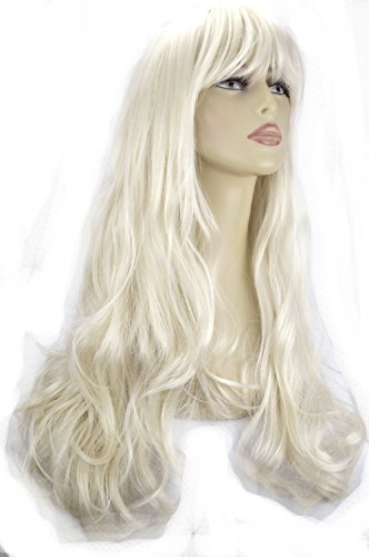 ELEGANT HAIR 22" Ladies Beautiful Full WIG Long Hair Piece WAVY Platinum Blonde #16/60 275g