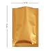 Produktbild Mylar Typ Hitze Versiegelungsmittel Staubbeutel flach Tasche Golden/Silber Folie matt – 6 cm x 9 cm