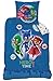 Produktbild PJ Masks Pyjamahelden Wende Bettwäsche Set 135x200cm 80x80cm kuschelig warme Biber/Flanell Qualität aus 100% Baumwolle Catboy Eulette Gecko Hero