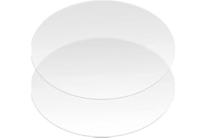 OIJOIYOI 2 Stück runde Acrylplatten, klare Acryl-Kunststoffscheibe, runde Acrylplatte, runde Rohlinge Blätter Schild für Bilderrahmen, Malerei, DIY, Handwerk, Display-Projekte, 30 cm