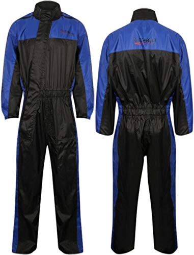 MBSmoto MR31 moto moto scooter extérieure imperméable pluie pluie porter une pièce tout temps sur la combinaison (bleu, 3XL)