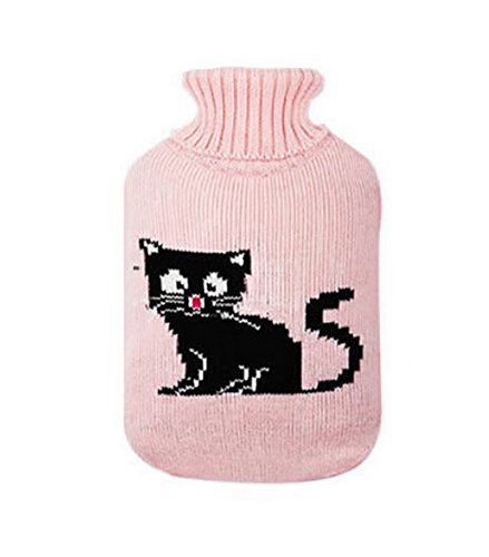 Little Black Cat Hot Water Bottle with Cover 900ML