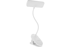 Veemoon Rechargeable Led Clip on Desk Lamp 3 Brightness Levels, Bedside Reading Light for Bedroom Use, USB Powered Table Light Adjustable Clip for Night Reading