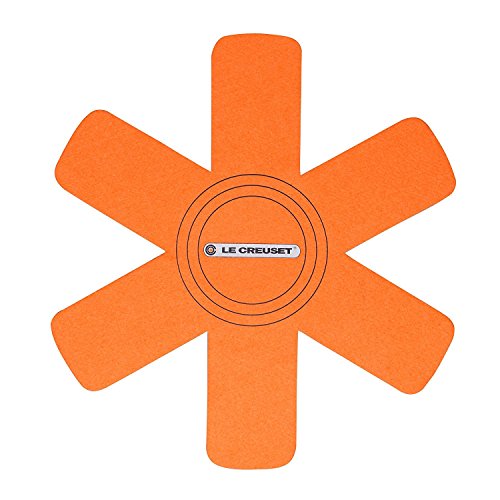 Le Creuset Set de 3 protectores de utensilios, Apto para todo tipo de ollas y sartenes, Naranja Volcánico, 95003440090300