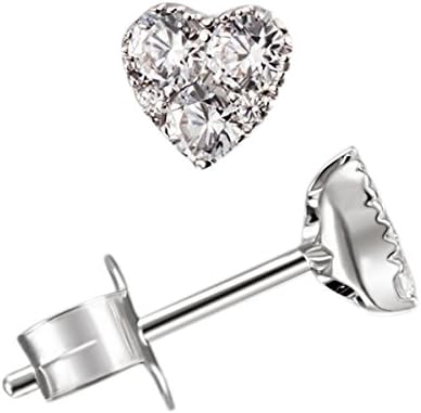 goldmaid Women 14 k (585) White Gold Bullet White Diamond FINEEARRING