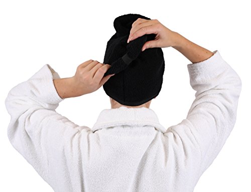 Betz Turban Handtücher Haarturban Kopftuch 100% Baumwolle Frottier Farbe: schwarz - 4