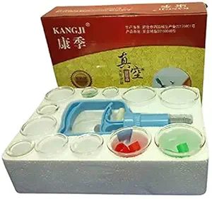 Bio-Magnetic Chinese Therapy Traditional Massage Medical Cupping Suction Acupuncture (Multicolour) - Set of 12