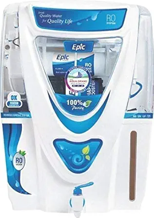 AQUA TOTAL RO Epic RO+UV+UF+TDS with Mineral Cartridges Water Purifier, 15L (Multicolour)