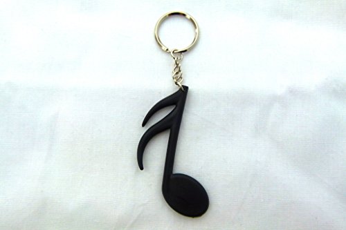 Preisvergleich Produktbild Musik Themen Sixteenth Note Schlüsselanhänger - Schwarz