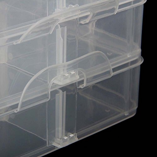 ROSENICE Aufbewahrungsbox Sortierbox mit Tragegriff Schmuckkästchen Transparent - 8