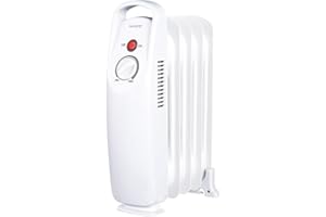 BILAKE Mini Radiador de Aceite 500W-700W | Radiador eléctrico bajo Consumo | Radiador de Aceite pequeño | Emisor térmico | Miniradiador