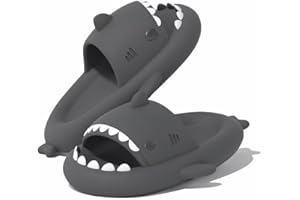 Merking Ciabatte Squalo Estive Mare Open Toe Donna Uomo Ultra Morbide Antiscivolo Sandali da Spiaggia e Piscina a Punta Aperta Shark Slides Slippers