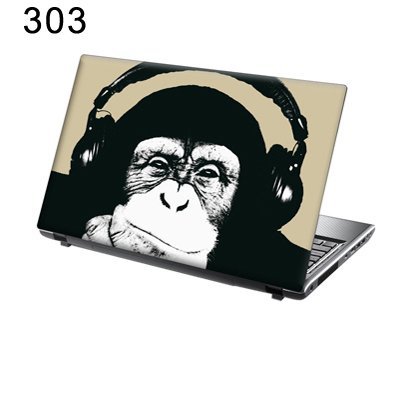 TaylorHe Folie Sticker Skin Vinyl Aufkleber mit bunten Mustern für 15 Zoll 15,6 Zoll (38cm x 25,5cm) Laptop Skin Schimpanse, lustig