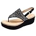 Produktbild DQANIU- Damenschuhe, Tasche & Schuhzubehör - Damen Sandalen Damenmode Lässig Kristall Große Plateau Wedges Sandalen Schuhe