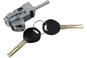 VHEUHZ Cilindro de cierre delantero izquierdo 51217019975 para puerta del conductor con 2 llaves compatible con BMW 3 series X5 X3 E46 4/5 puertas E53 E83 51217019976