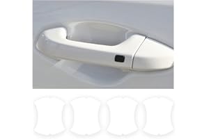 CGEAMDY 4PCS Exterior Car Stickers, Carbon Fiber Protection Film für Autofolie, Kratzfeste Schutzfolie, Universal Fit für die meisten Fahrzeuge (Klar)