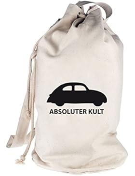 Shirtstreet24, ABSOLUTER KULT - AUTO, bedruckter Seesack Umhängetasche Schultertasche Beutel Bag