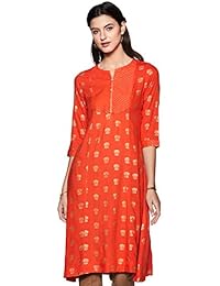 Indigo Women's Rayon a-line Kurta