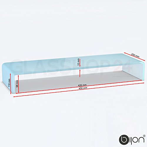 bijon® TV-Glasaufsatz Monitorerhöhung (B/T/H) 450x250x110mm – weiß - 5
