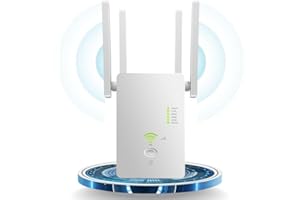 ZIXINCEN WLAN Repeater WLAN Verstärker 1200Mbit/s Dualband 2,4GHz+5GHz WiFi Repeater mit Repeater/Router/AP Modus, 4 Antenne, WiFi Range Extender Mit LAN/WAN Port,LED, WPS