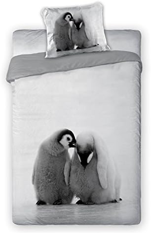 Penguin Bedding Duvet Cover 160 x 200 cm Duvet Cover 70x80 Idea Decorative 100% Cotton Novelty Penguins Wild Animals