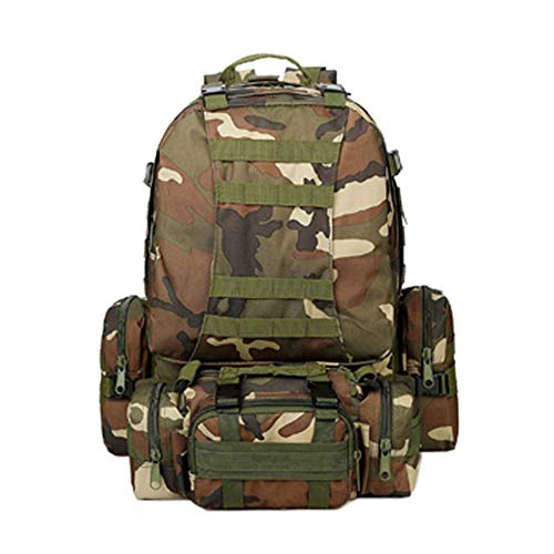 Preisvergleich Produktbild Rucksack Für Taktischer Rucksack, Multifunktionaler Wasserdichter Beiläufiger Kampierender Trekking-Rucksack Für Das Radfahren Reise-kletternder Bergsteiger-im Freiensport 36-55L,Camouflage1-36-55L