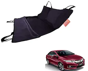 WolkomHome 100% Waterproof Car Pet Rear Seat Cover Dog Hammock Make Black Red for Honda City Ivtec 2016