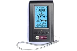 EMF Meter EMF Detector GQ EMF-390 Electromagnetic Radiation Detector 3-in1 RF Meter 5G Cell Tower WiFi 10G & Data Logging