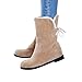 Produktbild Geili Damen Halbschaft Stiefeletten Wildleder Schnürstiefel Warme Fleece Gefüttert Winterstiefel Schneestiefel Freizeit Frauen Übergrößen Boots Keilstiefel EU Größe 36-41