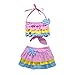 Produktbild QinMM 2 Stücke Infant Kinder Baby Mädchen Strap Bademode Badeanzug Bade Bikini Set Outfits Badeanzug Cartoon Crane Print Bikini Straps 12 Mt-3T (12M, Rosa)
