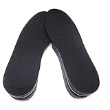 Pixnor Plantillas de aumento Plantillas Altura Magia PU plantillas mayor elevador de altura 5cm 2-capa ajustable hombres plantillas del zapato Pads