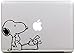 Produktbild Vati Blätter Removable Kreative Snoopy Anruf Aufkleber Aufkleber Skin Art Schwarz für Apple Macbook Pro Air Mac 13 "15" Zoll / Unibody 13 "15" Zoll-Laptop