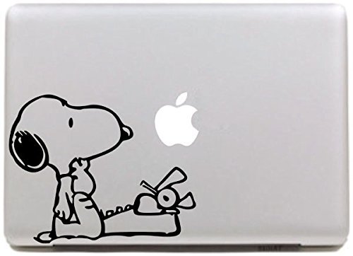 Vati Blätter Removable Kreative Snoopy Anruf Aufkleber Aufkleber Skin Art Schwarz für Apple Macbook Pro Air Mac 13 "15" Zoll / Unibody 13 "15" Zoll-Laptop