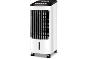 My Wave - Ventilateur de Refroidissement par Évaporation - Fonction de Ventilation et de Climatisation - Ventilateur de Refroidissement d'une Capacité de 4 L - Minuterie de 7 heures et 3 Vitesses