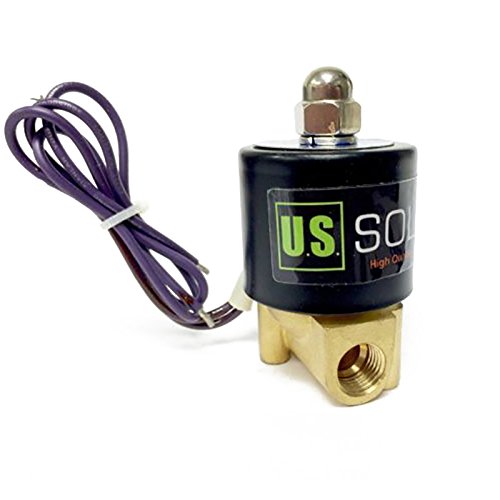 U.S. Solid 1/4” G 12 V DC Messing Magnetventil Direktgesteuert Servogesteuert für Wasser Luft Gas Öl NC Brass Solenoid Valve 0-10 Bar - 4