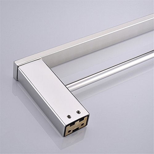 Aothpher-304 SUS Edelstahl Handtuchhalter, verchromt, Doppelschicht, Wandmontiertes Badezimmer Handtuchhalter & -stangen, 60*12*3 cm - 5