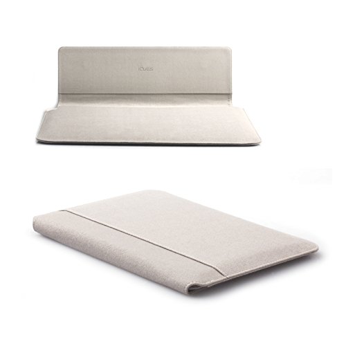 Apple iPad Air 2 Case | Samsung Galaxy Tab S3 und S2 9.7 Tasche | passend für 8.0 bis 10.1 Zoll Tablets | Sheep Optik taupe | iCues Piquante Etui | weitere Leder-Imitat – und Farbvarianten verfügbar | universelle Schutz-Hülle mit Geschenk-Box - 2