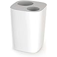 Joseph Joseph 70514 Split Trash Can Recycle Bin Dual Compartments Removable Bucket, 2 gallon/8 liter, Gray