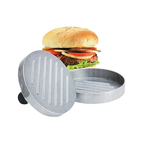 COM-FOUR® Hamburgerpresse aus Druckguss-Aluminium, ca.12 x 8,5 cm - 2