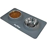 comedero alto para perros bogota 👍【100% SEGURO】: Los cuencos están fabricados en acero inoxidable resistente a la corrosión, no es de chapa y tiene una larga vida útil. La alfombra de silicona esta realizada con materiales ecológicos, no tóxicos y tiene un buen grosor, es resistente a la rotura y anti-deformación. No es perjudicial para la salud de su mascota.
