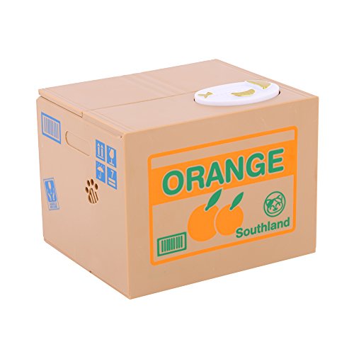 Elektrische Münzbehälter Elektrische Katze Spielzeug Interessante Geschenk für Kinder (Orange Katze) - 3