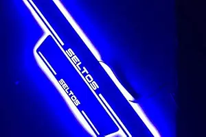 Door Acrylic Plates with Light for KIA Seltos All Models - Set of 4PCS (Blue )