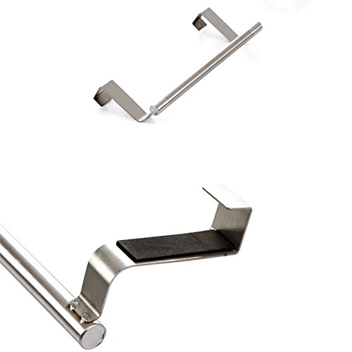Schrank Tuer Haken – TOOGOO(R)Edelstahl Handtuchhalter Haken ueber dem Kuechenschrank Schrank Tuer Einhaengegestell Silber - 6