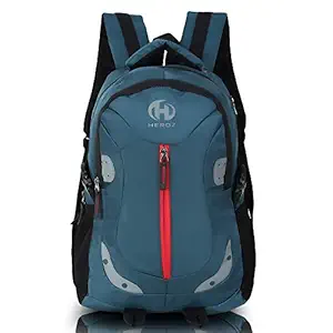 HEROZ Harbour Unisex Nylon 28 L Travel Laptop Backpack Water Resistant Slim Durable Fits Up to 17.3 Inch Laptop Notebook (153-ALL) (Air Force Blue)