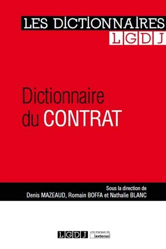 Télécharger Dictionnaire du contrat livre En ligne