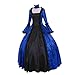 Produktbild Riou Kleider Halloween Kostüm Damen Winter Steampunk Gothic Trompete Mittelalter 50er Vintage Court Cocktailkleid Ballkleider Partt Cosplay Karneval kostüm Faschingskostüme
