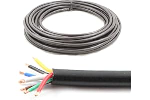 AUTOMARINE CABLES 7 Core Cable 12v 24v Thin Wall Wire *16.5 AMP Rated with 25 AMP Earth* Trailer/Caravan LED Lights (10M)