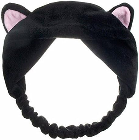 Yiitay Girls Cat Ears Headband Makeup Shower Face Washing Hairband Headdress